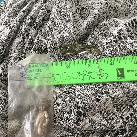 DANECRAFT Vintage SILVER BOW BROOCH  BOHO EUC - Picture 2 of 16